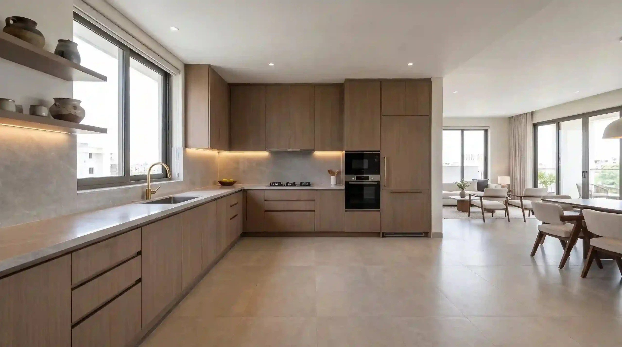 L Shape Modular Kitchen Design